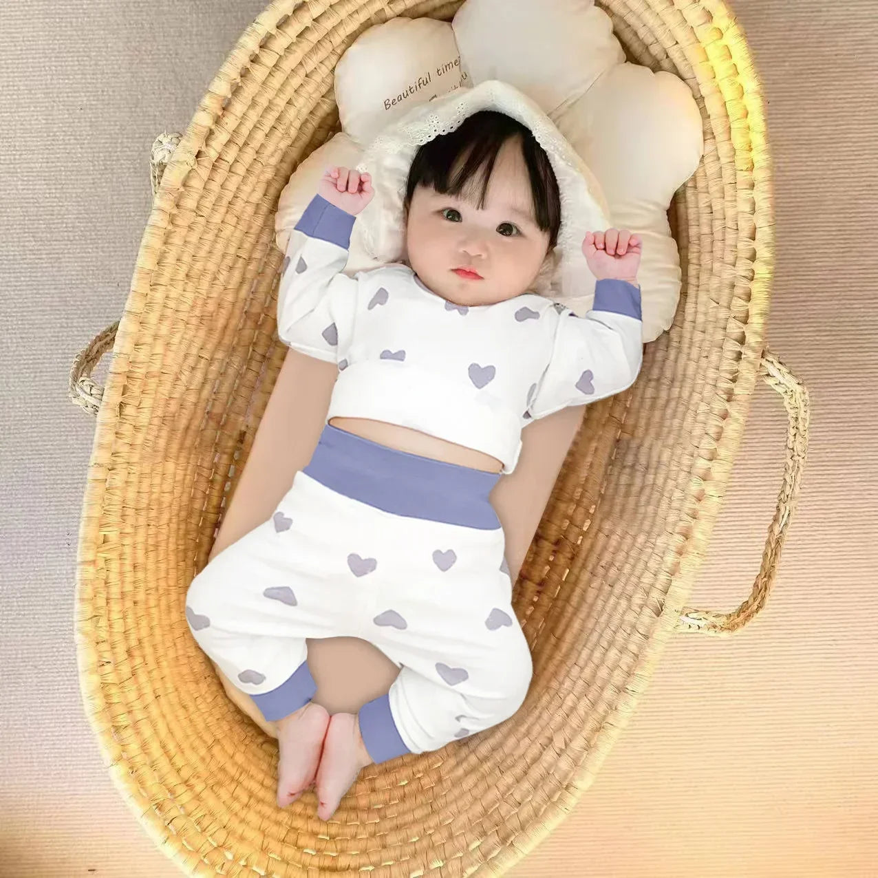 Baby Clothes 2pcs Sets Autumn Winter Baby Pajama Set Bottom Underwear Two-piece Set Cotton Baby Boy Long Sleeves Outfit