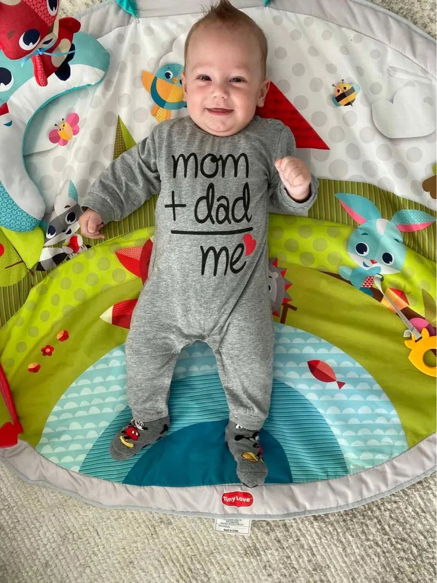 Newborn Infant Baby Boys Girls Rompers Long Sleeve Letter Print Jumpsuit