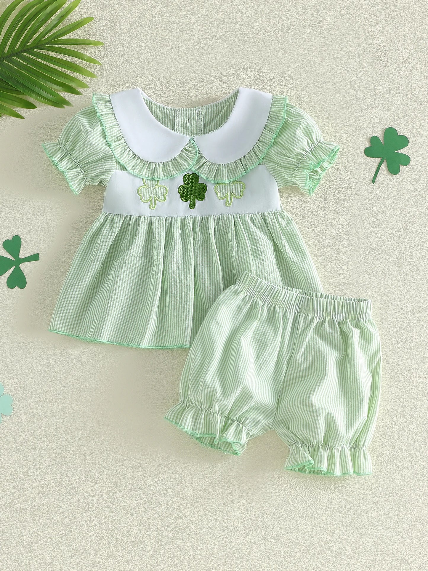3Pcs Baby Boy Irish Outfits Long Sleeve Button Down Shirt Suspender Pants Bowtie Set Infant Fall Clothes St Patrick s Day