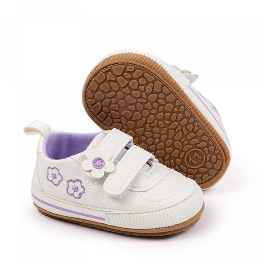 Toddler Girls Cute Bowknot Mary Jane Flats Soft Sole Non-Slip Princess Shoes with Hook and Loop Closure