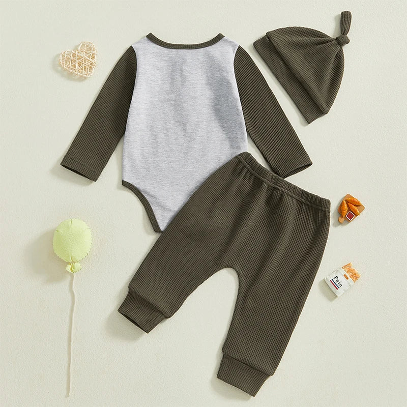 Toddler Girl Clothing Set Floral Print Long Sleeve Top and Pants with Headband 3 Piece Outfit for Fall Winter