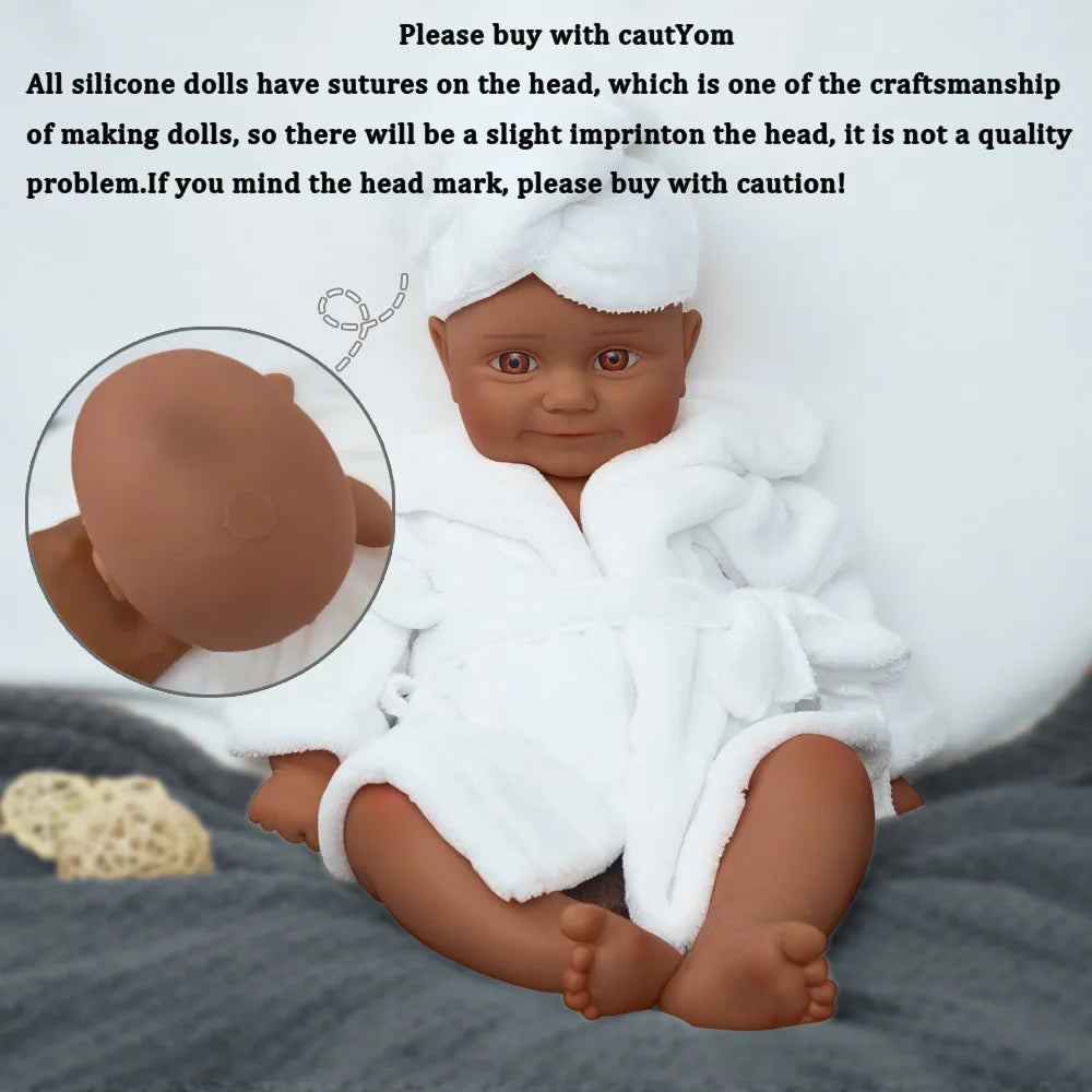 18.5-inch full body medical grade silicone lifelike baby girl, 3.9kg soft touch, lively and sweet smile when opening eyes