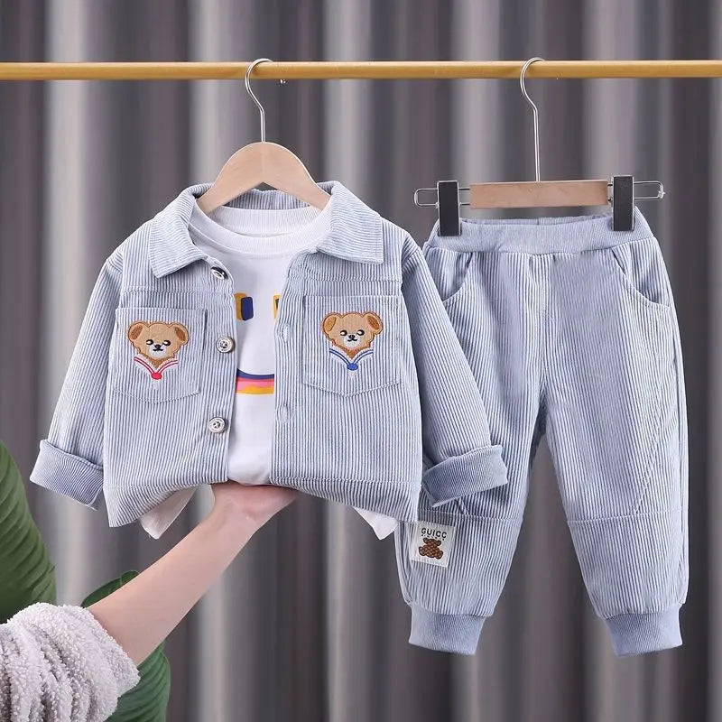 Baby Sets 2025 New Clothes Spring Autumn Leisure Set Coat+Pants Two Piece Set Boys Girls Jacket Fashion Korean Version Clothing
