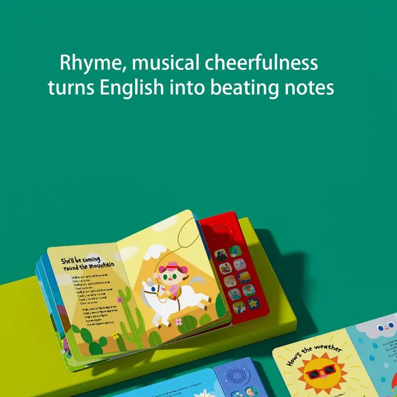 Nursery Rhyme Book Musical Learning Book 10 Nursery Rhymes English Enlightenment Teaching Aids for Boys and Girls