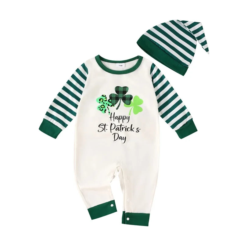 Infant Boys 2-Piece Outfit Short Sleeve V-Neck Striped Bodysuit with Matching Shorts and Sun Hat for Summer Fun