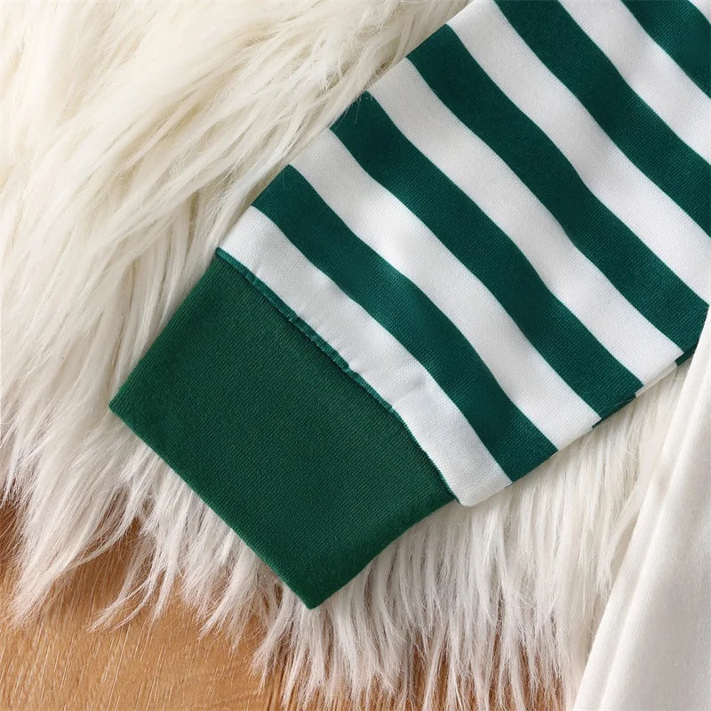 Infant Boys 2-Piece Outfit Short Sleeve V-Neck Striped Bodysuit with Matching Shorts and Sun Hat for Summer Fun