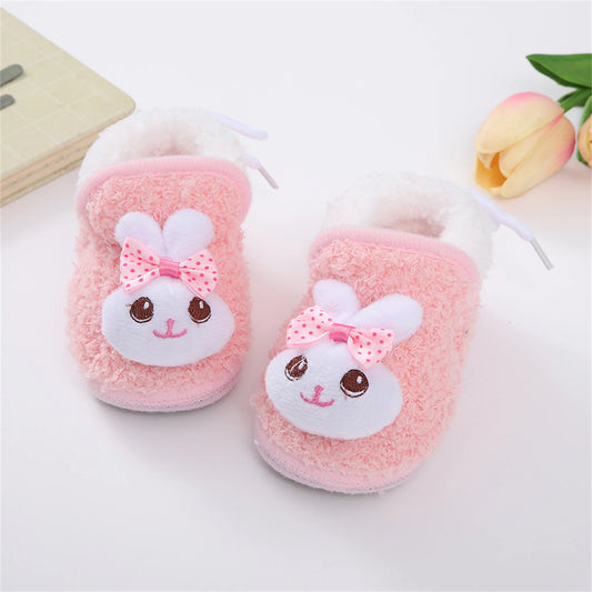 Infant Snow Boots Cozy Soft Sole Anti-Slip Winter Shoes for Babies First Walker Toddler Shoes for Boys and Girls