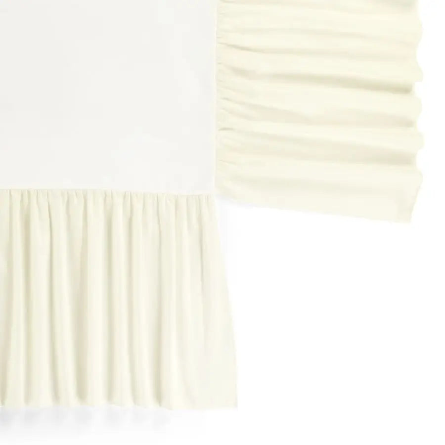 Ruffle Crib Skirt, 16 Drop, Ivory