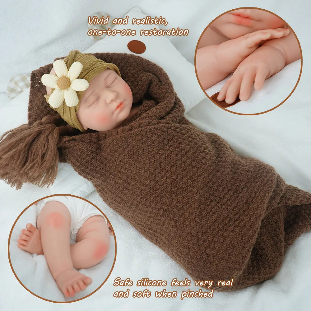 20.6-inch solid silicone baby girl weighing 3.9kg, ultra rare large-sized professional grade newborn, all details restored