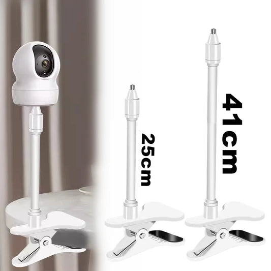 No Punch Portable Clip Mount Webcam Stand For Baby Bed Monitor Camera Holder Home Flexible Twist Mounting Kit Attaches to Crib