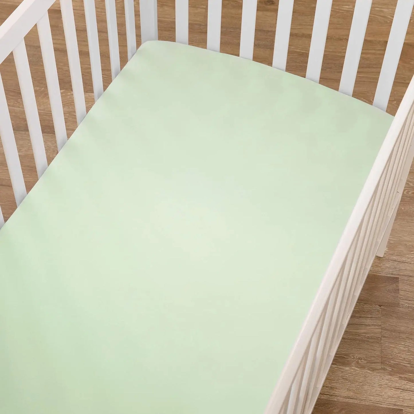 100% Natural Cotton Fitted Mini Crib Sheet 38" x 24" - Soft & Breathable for Pack N Play, Portable Crib, Boys & Girls
