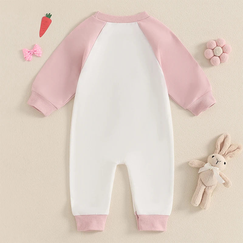 Toddler Boy Spring Casual Romper Long Sleeve Round Neck Cartoon Dinosaur Print Jumpsuit Easter Outfit for Kids