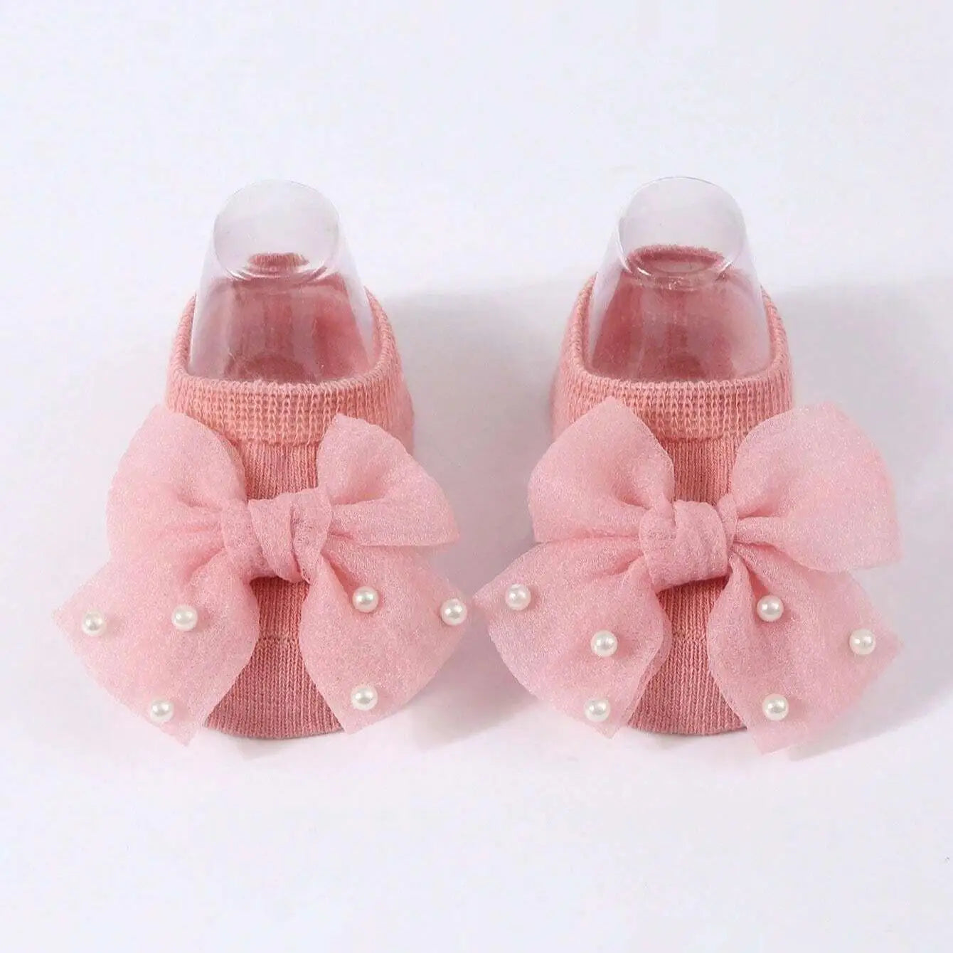 Soft Baby ulle Bow with Pearl Embellishments Socks  Ideal for Birthday & Photoshoot baby socks