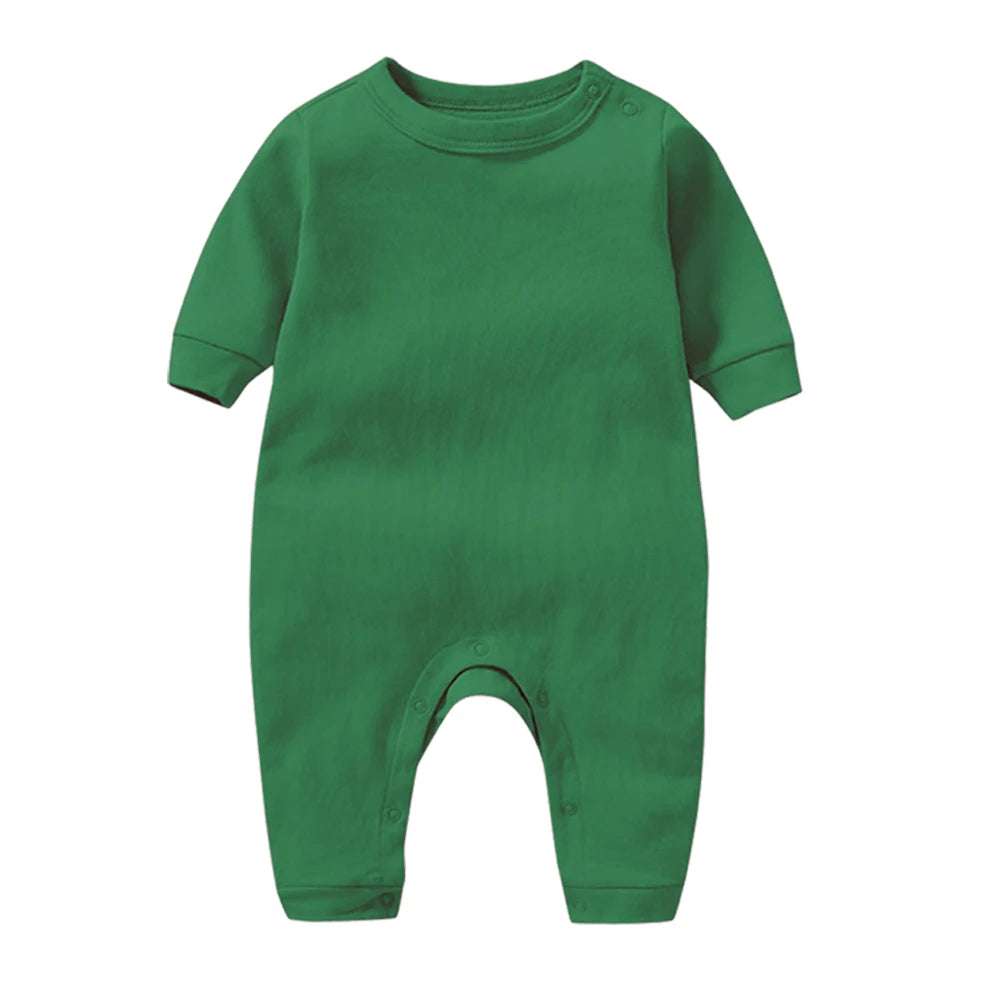 100% Cotton Baby Girl Jumpsuit Boy Rompers Solid Grows One-Pieces Newborn Sleepsuits Roupa de Bebe Jumpers Spring Autumn White