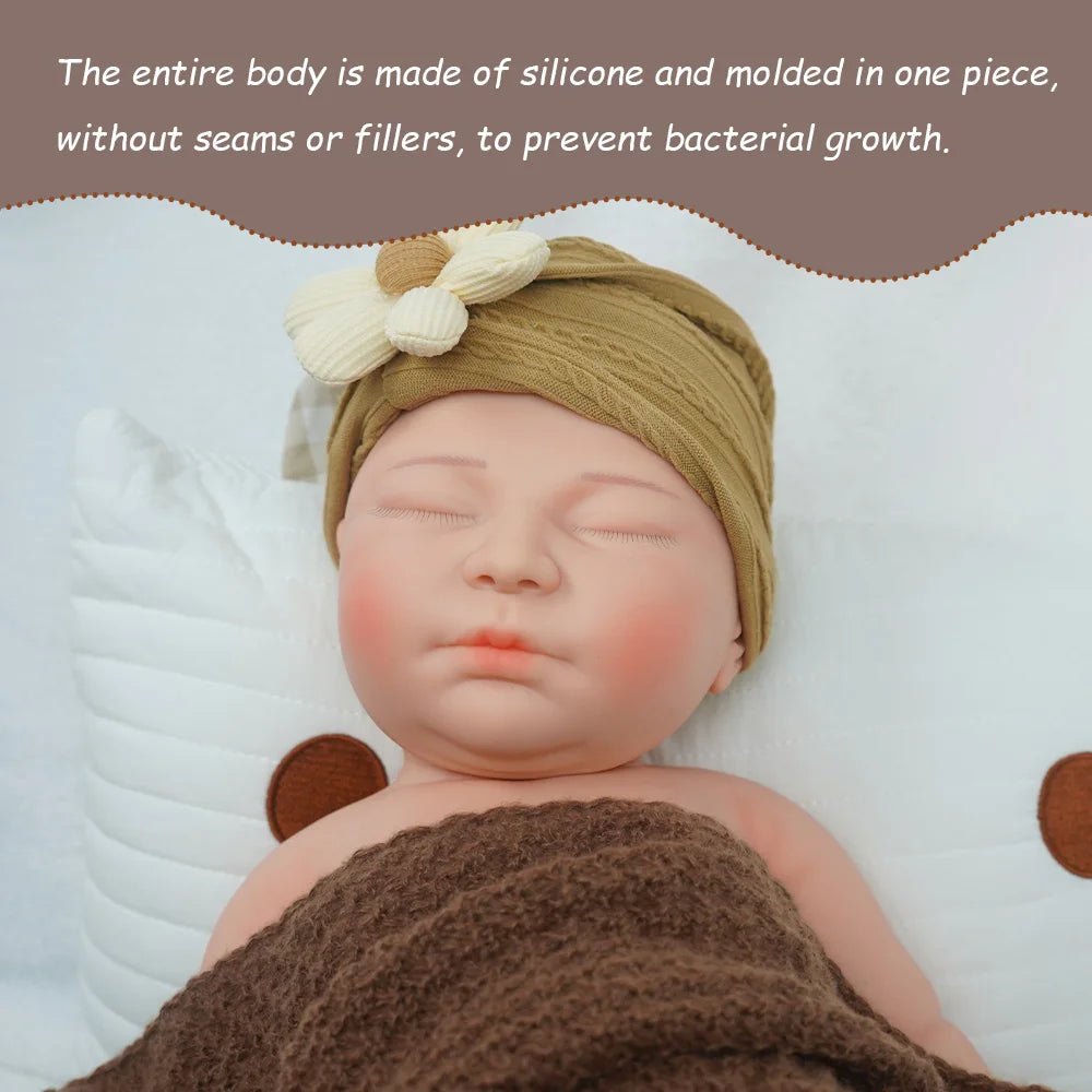 20.6-inch solid silicone baby girl weighing 3.9kg, ultra rare large-sized professional grade newborn, all details restored