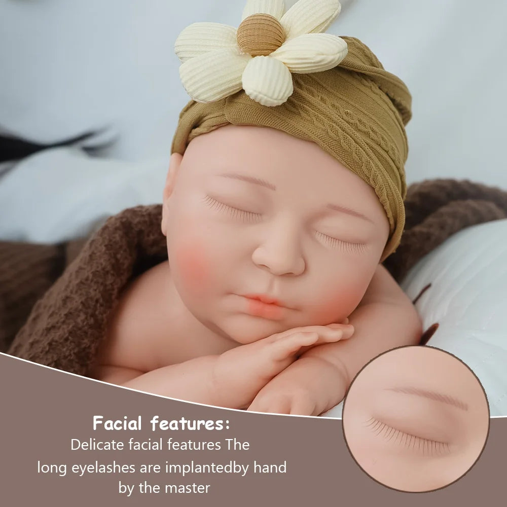 20.6-inch solid silicone baby girl weighing 3.9kg, ultra rare large-sized professional grade newborn, all details restored