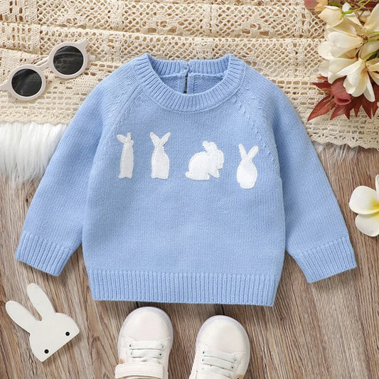 Toddler Girl Hooded Cardigan Cozy Knit Bunny Ear Sweater Jacket with Pom Pom Tassels Winter Outerwear for Kids