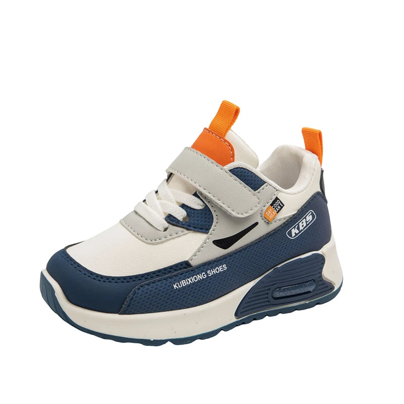 PU Leather Sport Shoes For Children 2025 Trend Fashion Kid's Sneakers Soft-soled Outdoor Boy's Girl's Running Shoes
