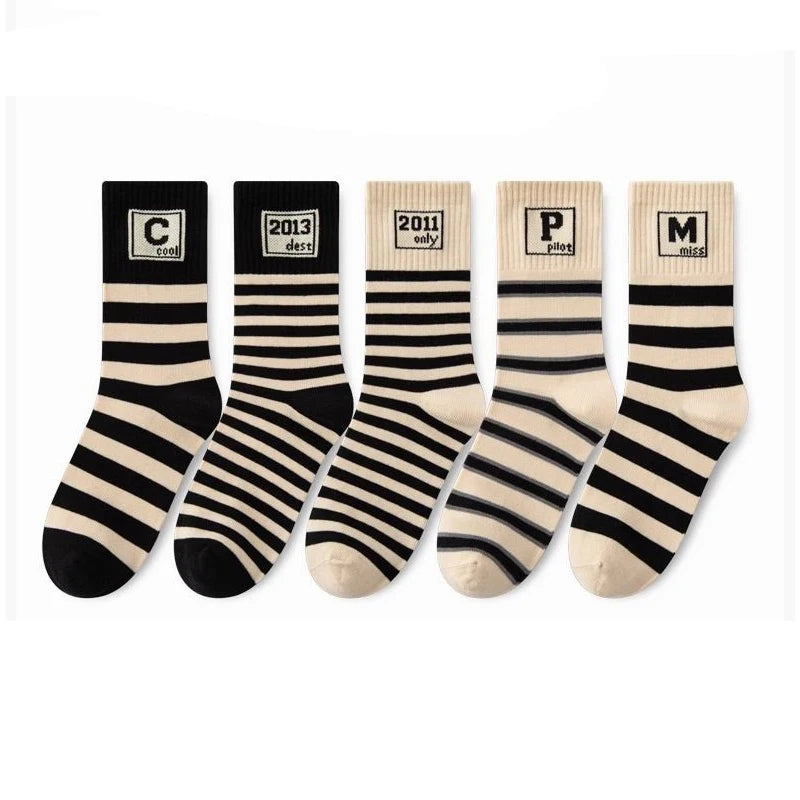 5 Pairs Kids Boys Girls Socks Children Baby Toddler Sport Socks School Students Spring Autumn Soft Cotton Fashion Mid Tube Socks