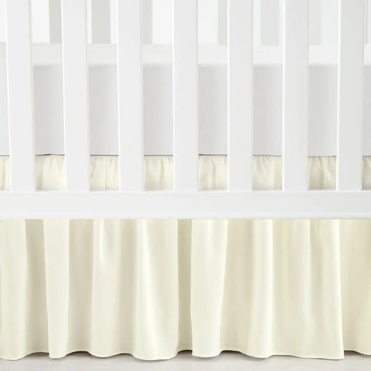 Ruffle Crib Skirt, 16 Drop, Ivory
