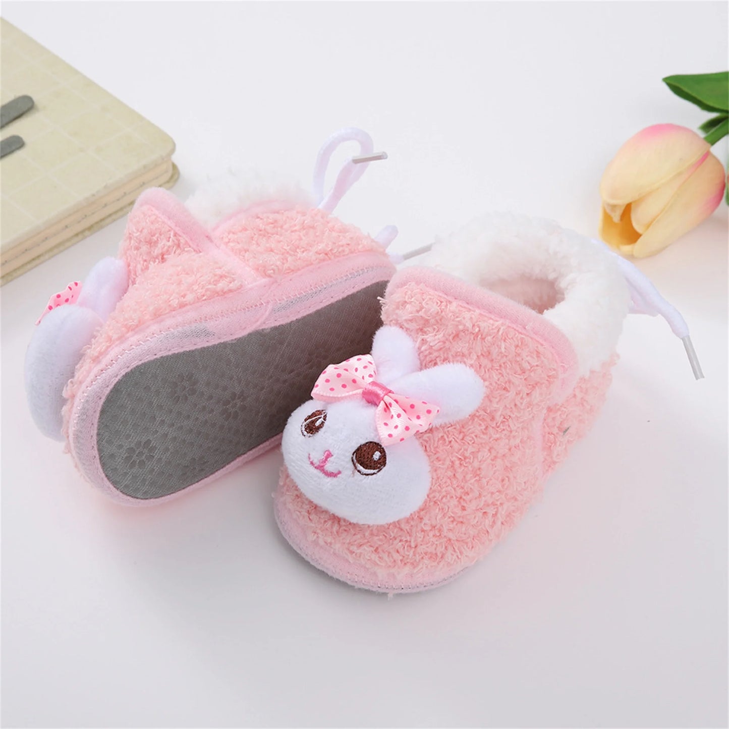 Infant Snow Boots Cozy Soft Sole Anti-Slip Winter Shoes for Babies First Walker Toddler Shoes for Boys and Girls
