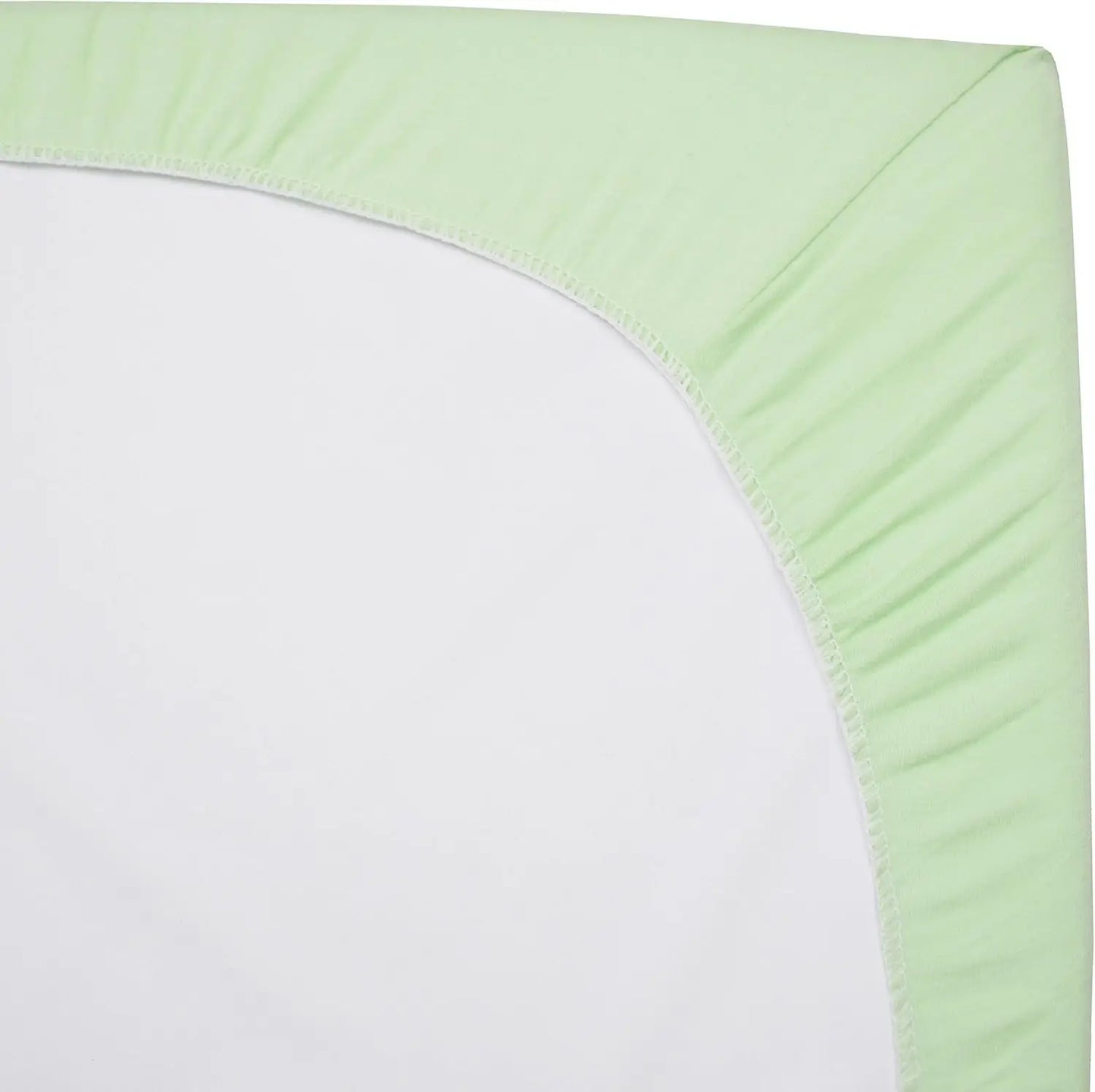 100% Natural Cotton Fitted Mini Crib Sheet 38" x 24" - Soft & Breathable for Pack N Play, Portable Crib, Boys & Girls