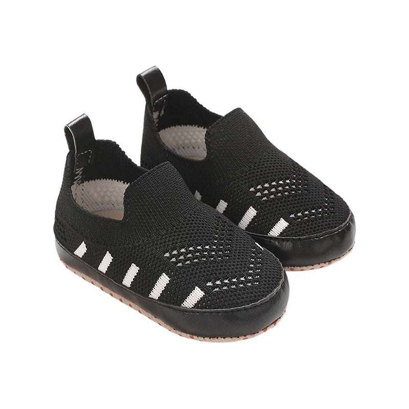 Toddler Canvas Sneakers Colorful Striped Slip-on Shoes Lightweight Breathable Soft Sole Casual Shoes for Summer Autumn