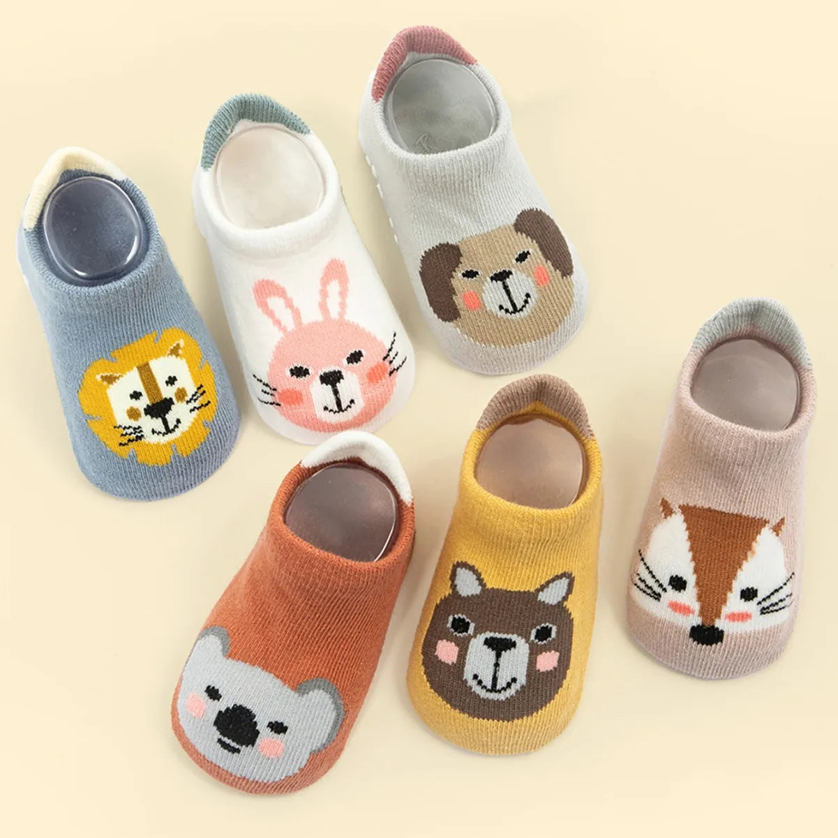 6 Pairs/Lot Cotton Baby Anti-slip Boat Socks For Boys Girls Low Cut Floor Kids Toddler Sock With Rubber Grips For 0-5Years2027